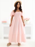 Sukienka IR-SK-2802.18 brzoskwiniowy