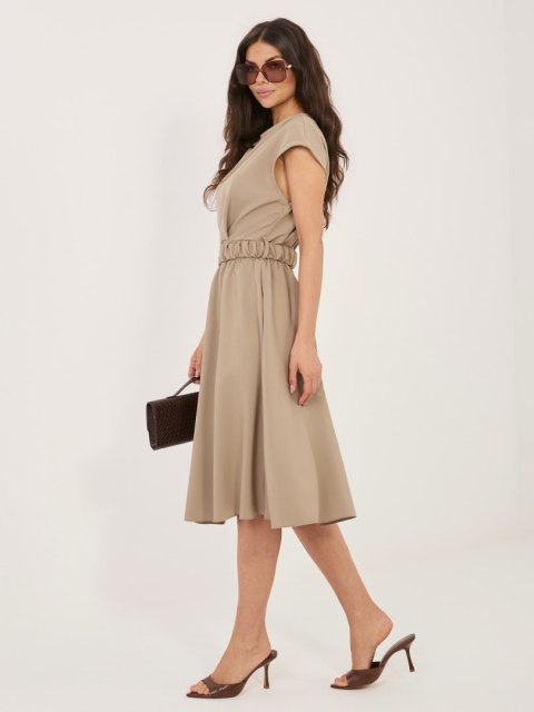 Sukienka MI-SK-3430-1.01 ciemny bezowy