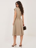 Sukienka MI-SK-3430-1.01 ciemny bezowy