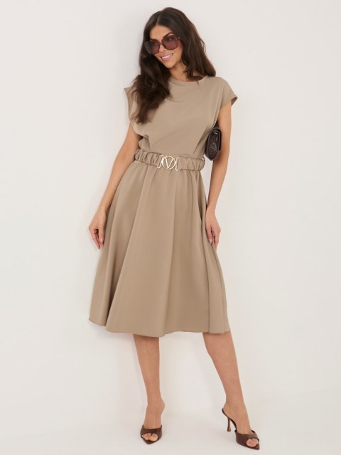 Sukienka MI-SK-3430-1.01 ciemny bezowy