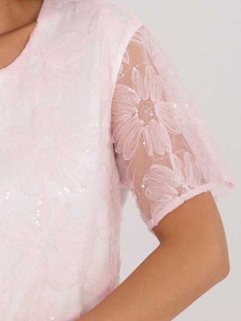 Bluzka LK-BZ-510247.94 jasny różowy M/L