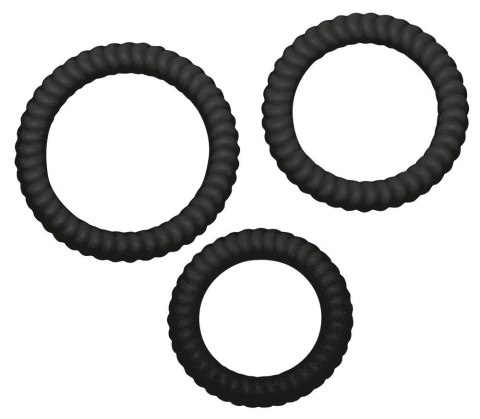 PIERŚCIEŃ LUST 3 COCK RINGS BLACK