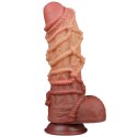 10.5'' DUAL LAYERED PLATINUM SILICONE COCK WI