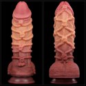 10.5'' DUAL LAYERED PLATINUM SILICONE COCK WI