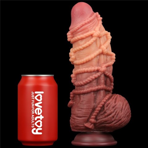 9.5'' DUAL LAYERED PLATINUM SILICONE COCK WIT