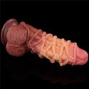 9.5'' DUAL LAYERED PLATINUM SILICONE COCK WIT