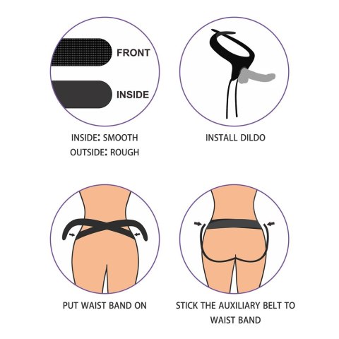 EASY STRAP ON SET 7.5'' BLACK