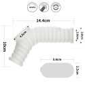 PIERŚCIEŃ NAKŁADKA VIBRATING WAVE KNIGHTS RING WITH SCROTUM SLEEVE (WHITE)