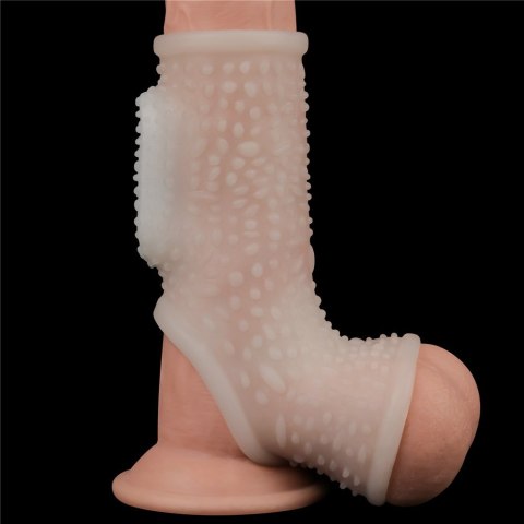 PIERŚCIEŃ VIBRATING DRIP KNIGHTS RING WITH SCROTUM SLEEVE