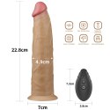 WIBRATOR 9.0'' DUAL LAYERED PLATINUM SILICONE ROTATOR