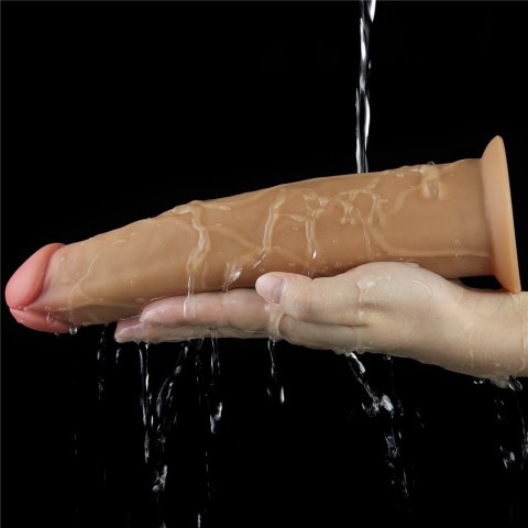 WIBRATOR 9.0'' DUAL LAYERED PLATINUM SILICONE ROTATOR