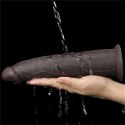WIBRATOR 9'' DUAL LAYERED SILICONE ROTATOR CZARNE