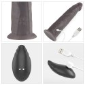 WIBRATOR 9'' DUAL LAYERED SILICONE ROTATOR CZARNE