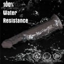 WIBRATOR 9'' DUAL LAYERED SILICONE ROTATOR CZARNE