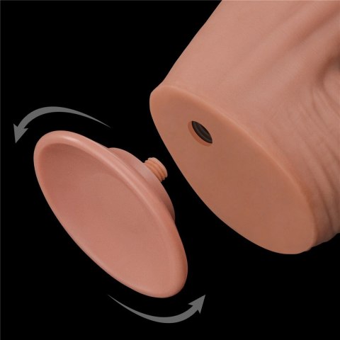 12'' KING SIZED SLIDING SKIN DUAL LAYER DONG