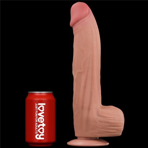 12'' KING SIZED SLIDING SKIN DUAL LAYER DONG