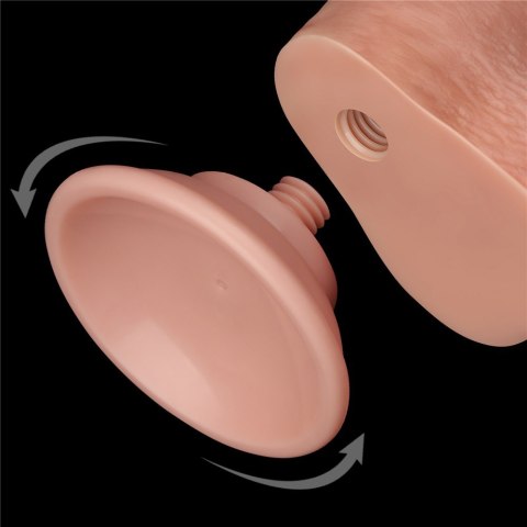 DILDO 9'' SLIDING SKIN DUAL LAYER DONG FLESH