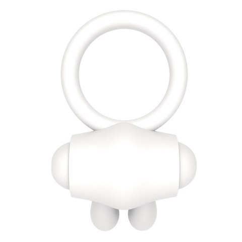 PIERŚCIEŃ POWER CLIT SILICONE COCKRING BIAŁY