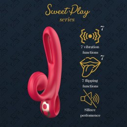 WIBRATOR Z RUCHOMYM JĘZYCZKIEM I STYMULACJĄ ŁECHTACZKI EROSPACE SWEET PLAY A4