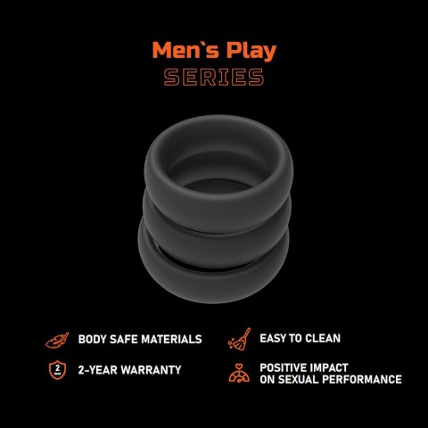 ZESTAW 3 PIERŚCIENI EREKCYJNYCH EROSPACE MEN'S PLAY B9