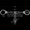 KAJDANKI REBELLION HEAVY METAL HANDCUFFS (SILVER)