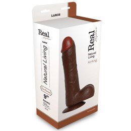 Dildo realistyczne Real Rapture PVC czarny 25 cm
