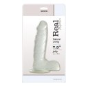 Dildo żelowe Real Rapture przezroczyste 19 cm z przyssawką