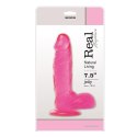 Dildo żelowe Real Rapture różowe z przyssawką 19 cm