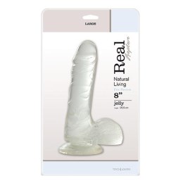 Dildo żelowy Real Rapture przezroczysty 8 cali