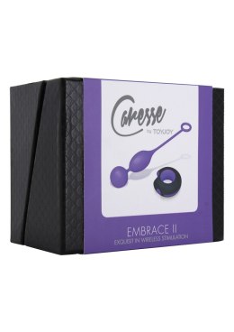 Jajko wibrujące ToyJoy Embrace II fioletowe z pilotem 10 cm