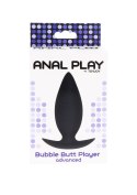 Korek analny silikonowy ToyJoy Bubble Butt Player Advanced czarny 10 cm