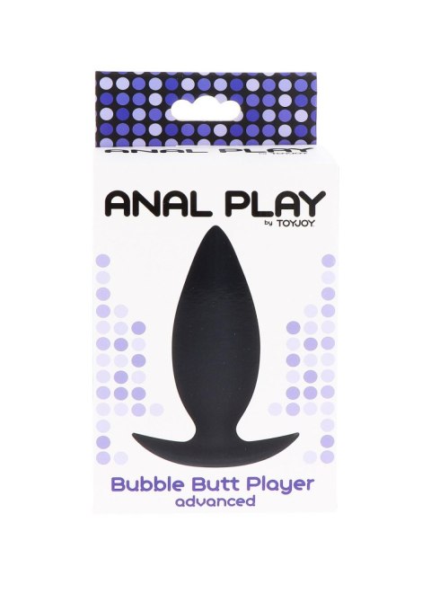 Korek analny silikonowy ToyJoy Bubble Butt Player Advanced czarny 10 cm