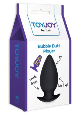 Korek analny silikonowy ToyJoy Bubble Butt Player Pro czarny 11 cm