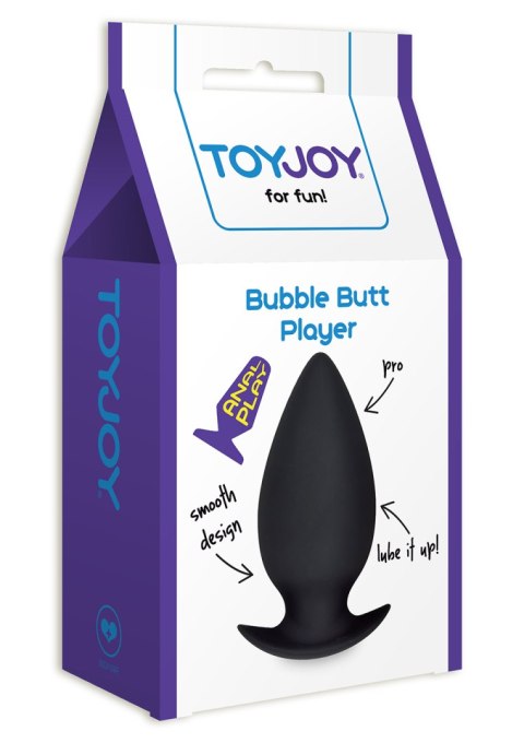 Korek analny silikonowy ToyJoy Bubble Butt Player Pro czarny 11 cm