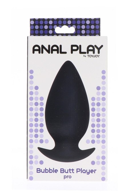 Korek analny silikonowy ToyJoy Bubble Butt Player Pro czarny 11 cm