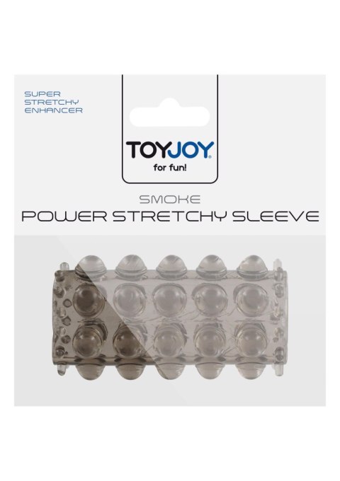 Nakładka na penisa ToyJoy Power Stretchy Sleeve szara 6.5 cm