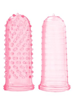 Nakładki na palce ToyJoy TPR różowe 7 cm