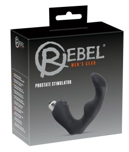 Masażer prostaty Rebel silikonowy 12 cm czarny srebrny