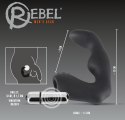 Masażer prostaty Rebel silikonowy 12 cm czarny srebrny