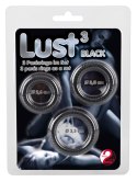Pierścienie erekcyjne rowkowane Lust 3 You2Toys silikonowe czarne
