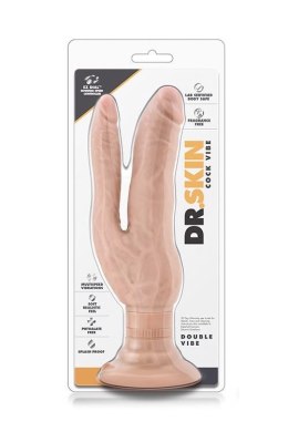 Wibrator podwójny Blush Dr Skin Cock Vibes beżowy PVC