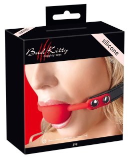 Knebel silikonowy czerwony Bad Kitty 4 cm