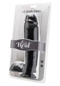 Dildo realistyczne ToyJoy z jądrami 25.5 cm czarne