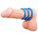 Pierścienie erekcyjne Lust 3 rowkowane silikonowe niebieskie You2Toys