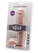 Wibrator dildo z jajami ToyJoy 25.5 cm jasny