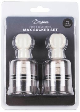 Pompki ssące na sutki i łechtaczkę EasyToys Medium transparentne 2 szt
