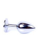 Biżuteria analna srebrna korek HeavyFun Rose 7 cm