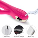 Silikonowy wibrator USB 7 funkcji z boosterem i ogrzewaniem