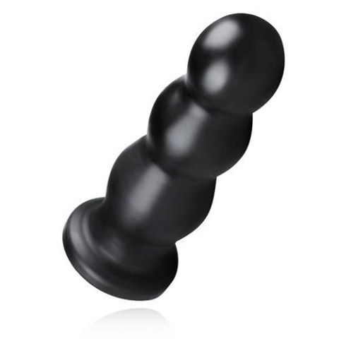 Korek analny BUTTR Tactical III żebrowany XXL czarny