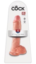Dildo King Cock z jądrami PVC 25 cm